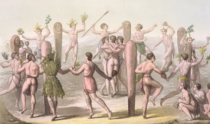 Danza degli abitanti nativi della Virginia, c.1820